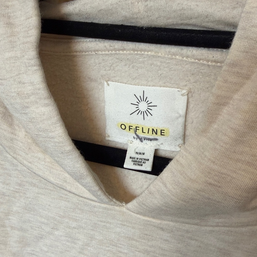 Aerie Cream Hoodie Sweater - Picture 2 of 4